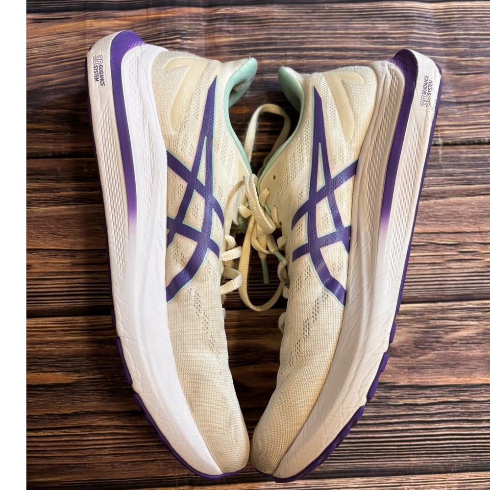 ASICS GT-2000 12 Running Shoes Womens Size 9.5 Cream Violet 1012B616 Lace Up - Picture 5 of 15
